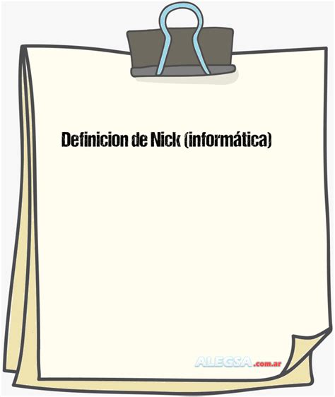 que es un nick|Definición de Nick (informática)